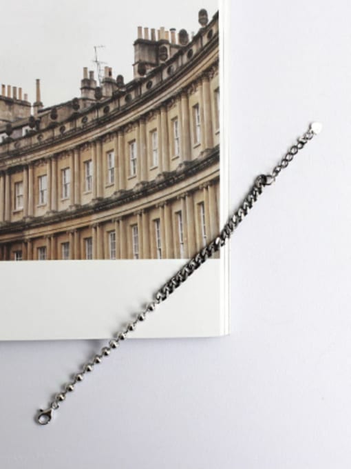 DAKA Personalized Little Beads Chain Silver Bracelet 2