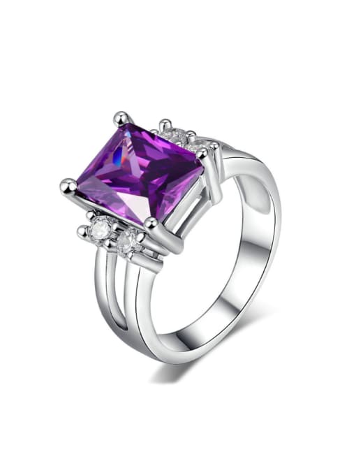 ZK High Quality Purple Zircons Wedding Ring