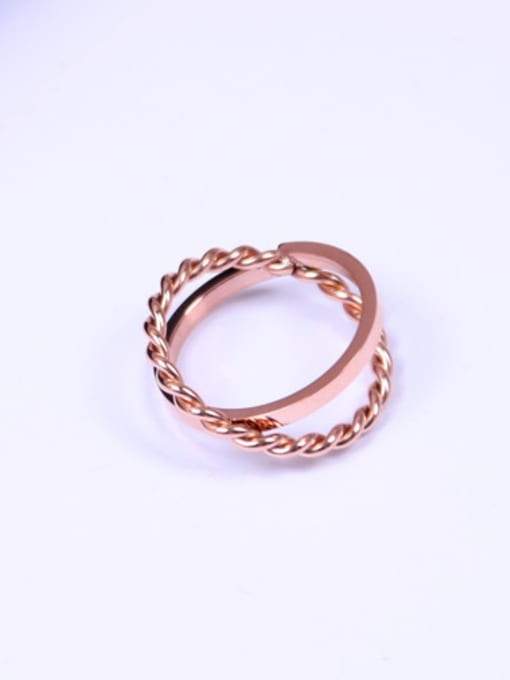 GROSE Cross Twist Rose Gold Plated Ring 2