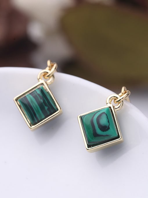 KM Square Artificial Stones drop earring 1