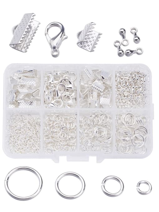 1 box of silver Iron With Anti Oxidation Simplistic Irregular Findings & Components