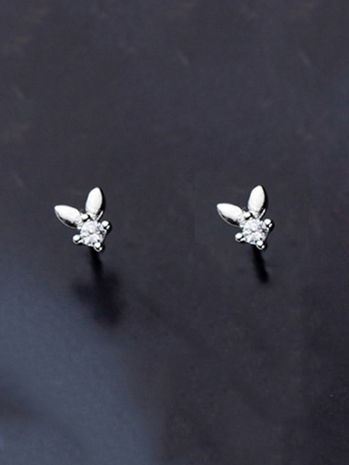 Rosh 925 Sterling Silver With Cubic Zirconia  Cute rabbit Stud Earrings 4