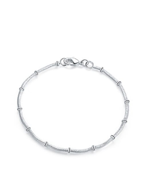OUXI Simple Silver Plated Women Bracelet 0