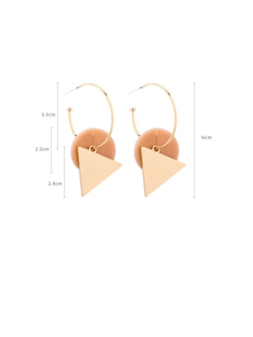 Girlhood Alloy With Gold Plated Personality Geometric Drop Earrings 3