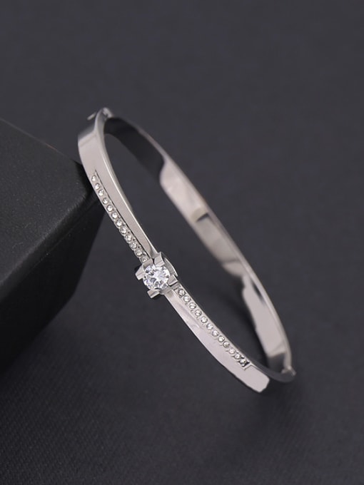 My Model Titanium steel Zirconium minimalist style bracelet 3