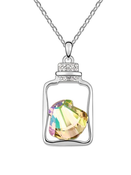 QIANZI Personalized Shell-shaped austrian crystal Pendant Alloy Necklace 1