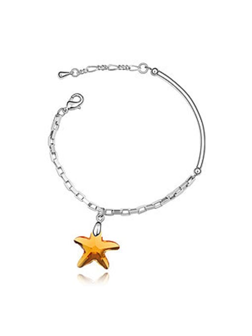 QIANZI Simple Star austrian Crystal Alloy Bracelet 0