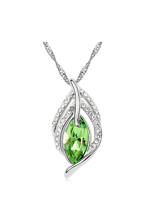 QIANZI Fashion Oval austrian Crystals Alloy Necklace