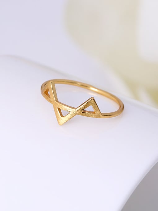 golden Women Delicate Triangle Shaped Ring