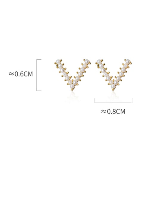Rosh 925 Sterling Silver With Gold Plated Cute Geometric Stud Earrings 3