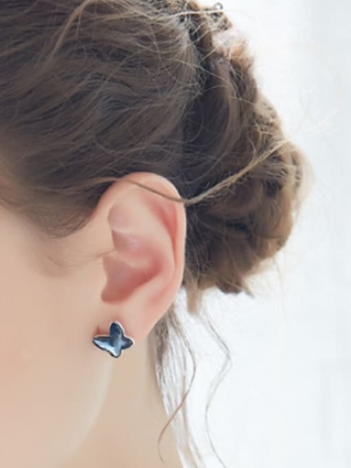 CEIDAI S925 Silver Butterfly-shaped stud Earring 1