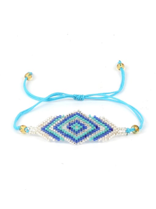 JHBZBVB488-B Colorful Glass Beads Fashion Woven Bracelet
