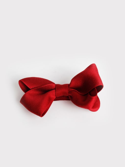 Wine Red Hair Pin Where's dad? Red wine bow tie pin, Korea imported ribbon, baby chuck 70924