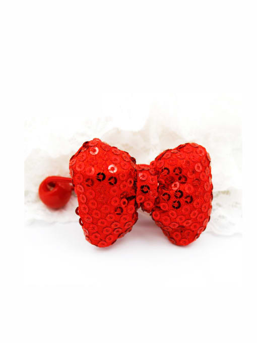 Bright Red bow Elastic Hair Rope