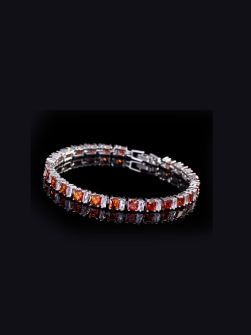 Red 18.3Cm Luxury Fashion AAA Zircon Bracelet