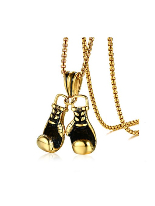 CONG Exquisite Gold Plated Knuckles Shaped Titanium Pendant 0