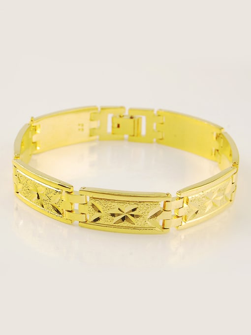 Yi Heng Da Unisex 24K Gold Plated Geometric Shaped Bracelet 0