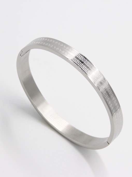 YUAN RUN Model No A000043H-004 Blacksmith Made Stainless steel   Bangle   63MMX55MM 0