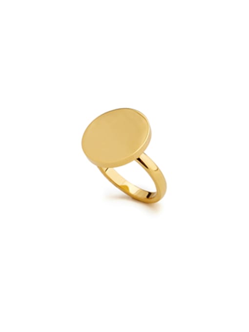 Jennifer Kou A Gold Plated Stainless steel Stylish  Signet Ring Of 0