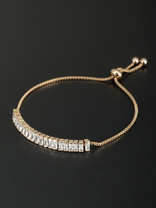 Cubic Y80 Gold Plated Charm Zircon White Bracelet 0