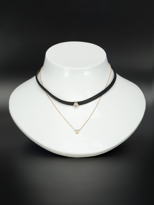 Lauren Mei The new Gold Plated Zircon Choker with White 0