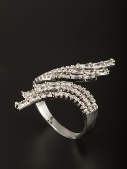 Tabora GODKI Luxury Women Wedding Dubai Model No 1000003026 A Platinum Plated Copper Stylish Zircon Ring Of 0