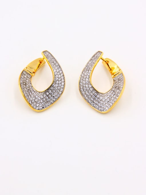 MING BOUTIQUE Gold Plated Copper Zircon Studs stud Earring 0