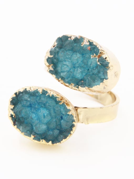 Lang Tony The new  Gold Plated Aquamarine Round Ring with 0