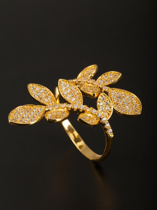 Tabora GODKI Luxury Women Wedding Dubai Blacksmith Made Gold Plated Copper Zircon Ring 0