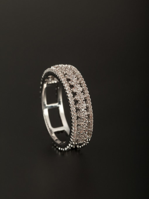 Tabora GODKI Luxury Women Wedding Dubai Platinum Plated Copper Square Zircon White Ring Combination of the ring 1