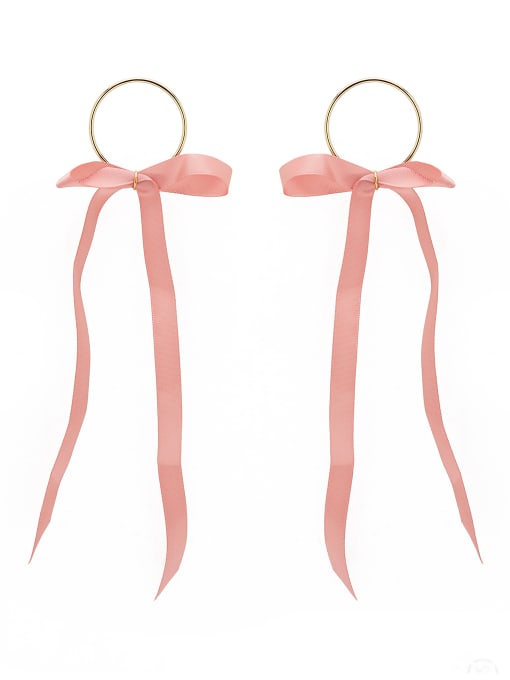 Ai Feng Mother's Initial Pink Drop drop Earring with Statement 0