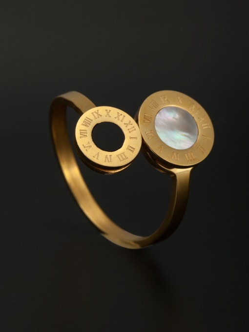 Jennifer Kou Stainless steel  Gold Ring 6-9#