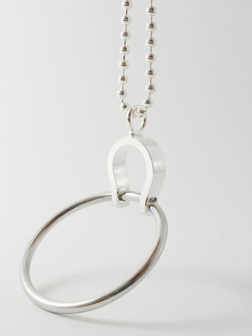 MINI STUDIO Silver Round Youself ! 925 silver  Necklace