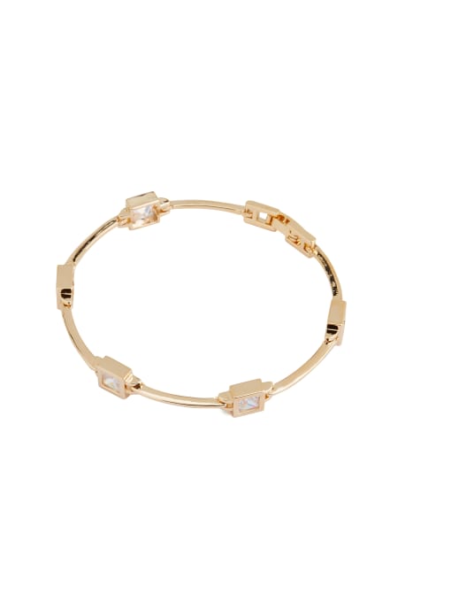 Cubic Y80 The new Gold Plated Zinc Alloy Square Bracelet with Gold