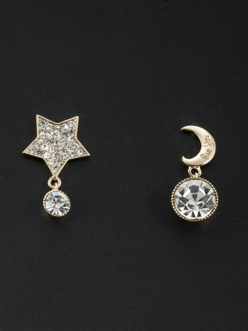 LB RAIDER Personalized Gold Plated White Star Zircon Drop drop Earring 0