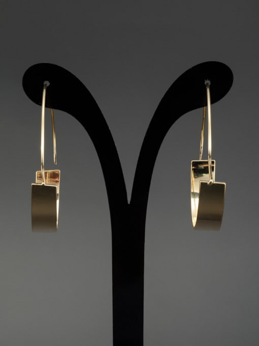 Lauren Mei Blacksmith Made Gold Plated  Hoop hoop Earring 0