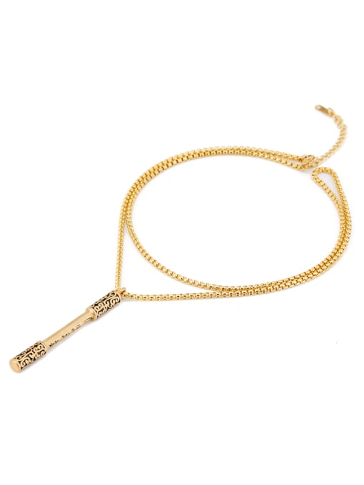 David Wa Blacksmith Made Gold Plated Titanium Personalized Necklace