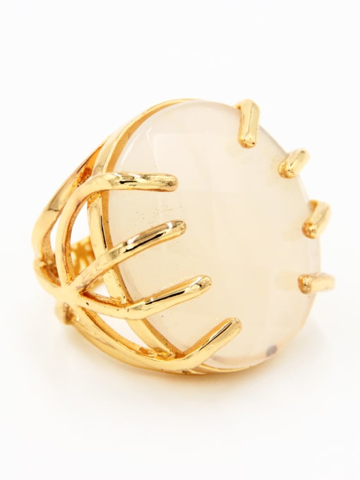 Lang Tony Round style with Gold Plated Carnelian Statement Ring