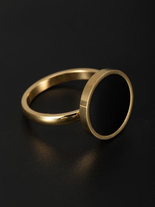 Jennifer Kou Round Stainless steel Gold Ring 6-9# 1