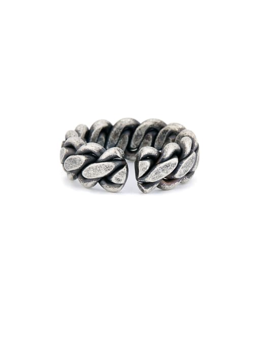 David Wa color Silver-Plated Titanium chain Band band ring 1