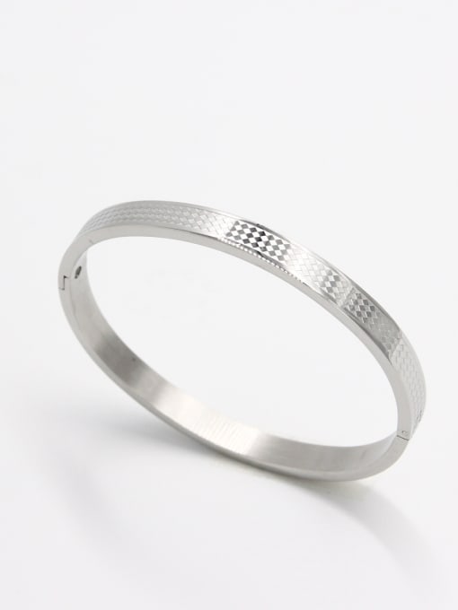 YUAN RUN White  Bangle with Stainless steel    59mmx50mm 0