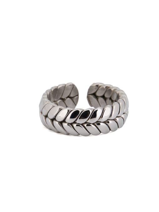 David Wa New design Silver-Plated Titanium Personalized Band band ring in Silver color