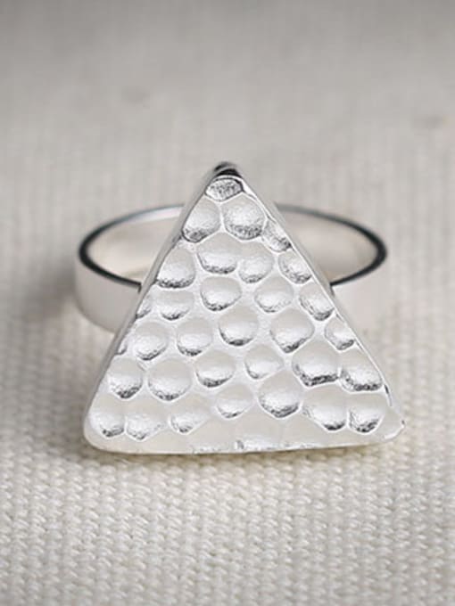 SUN SILVER Silver Triangle Youself ! Silver  Band band ring