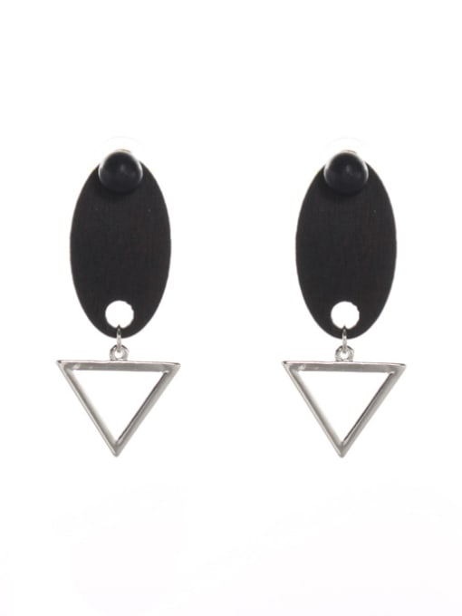 Belle Xin A Silver-Plated Zinc Alloy Stylish  Drop drop Earring Of Triangle 0