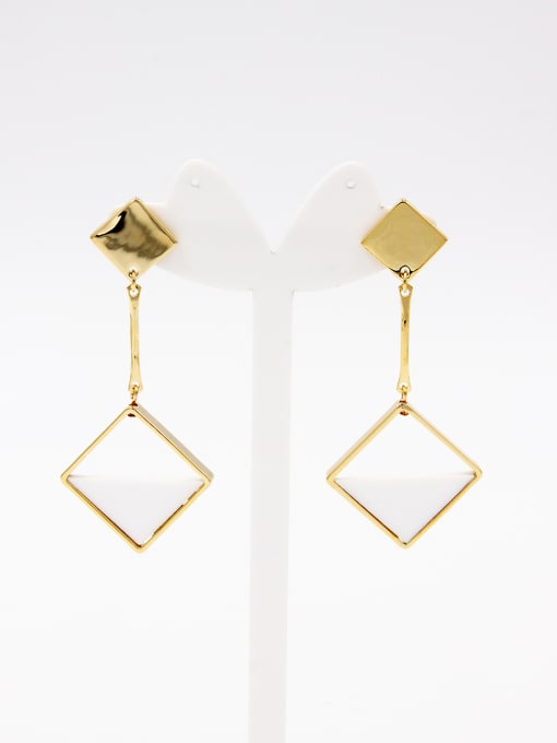 LB RAIDER A Gold Plated Stylish  Hoop drop Earring Of Geometric 0