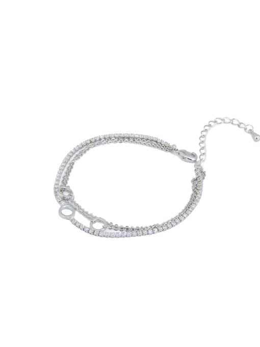 Cubic Y80 Custom Silver Bracelet with Zinc Alloy 0