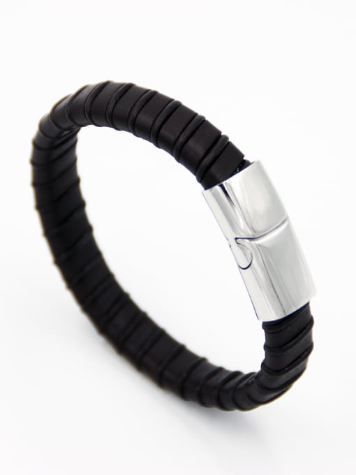 Dianna XIN Black Bracelet with Stainless steel