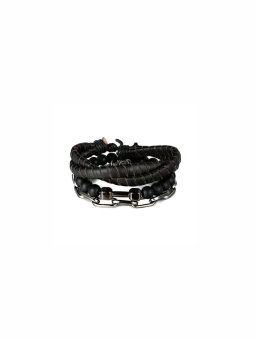 Hand OMI Model No 1000000590 Charm Beads Black Bracelet