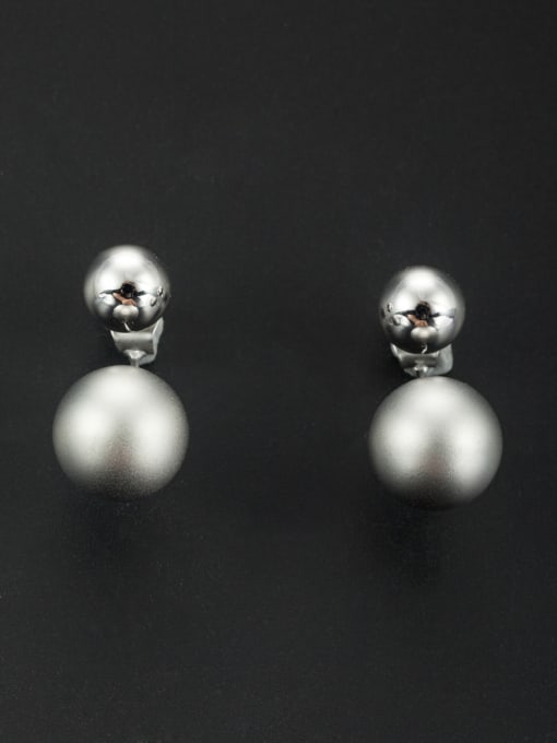 LB RAIDER Platinum Plated Round Beads Beautiful Drop drop Earring 0