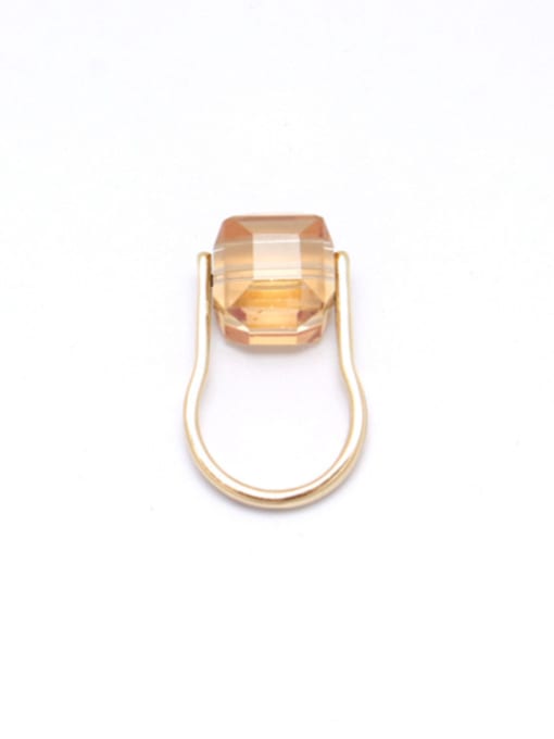 Belle Xin Gold Youself ! Gold Plated Zinc Alloy Lucite Band band ring